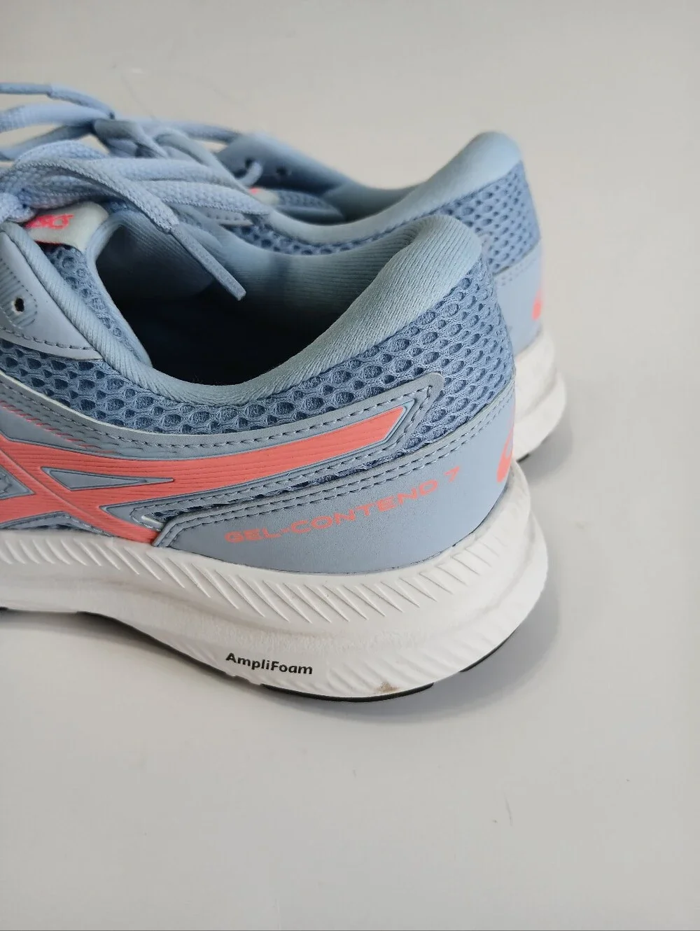 Asics Light Blue Running Sneakers with Coral Accents - Picture 6 of 11